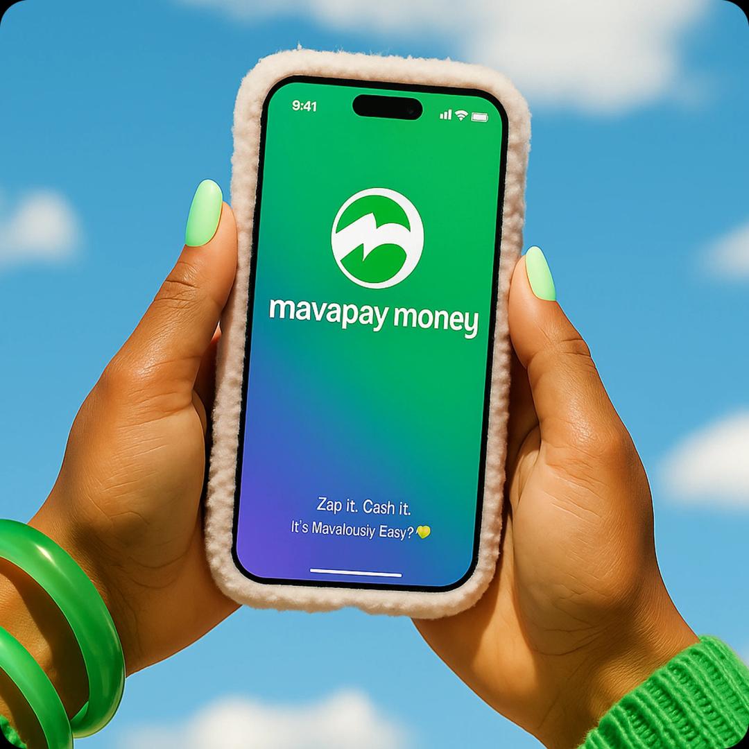 hand holding mavapay app